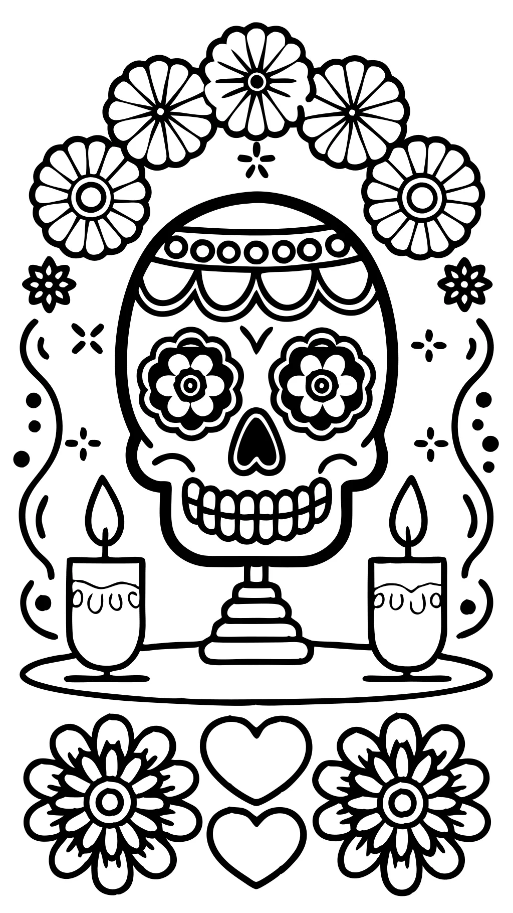 day of the dead coloring page